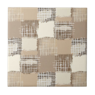 Azulejo de cerámica boho natural