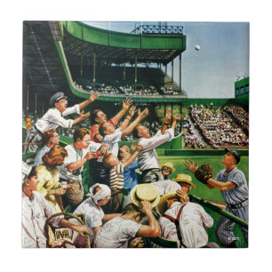 Azulejo De Cerámica Bola de cogida del home run