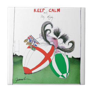 Azulejo De Cerámica bolas de rugbi de Inglaterra v Irlanda - de