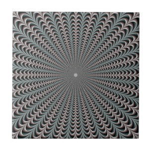 Azulejo De Cerámica Bolsillos en azules y púrpura