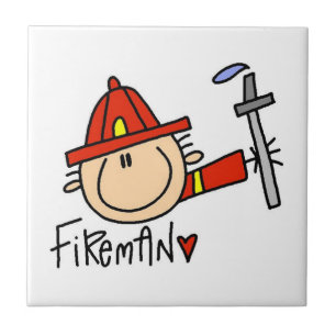 Azulejo De Cerámica Bombero