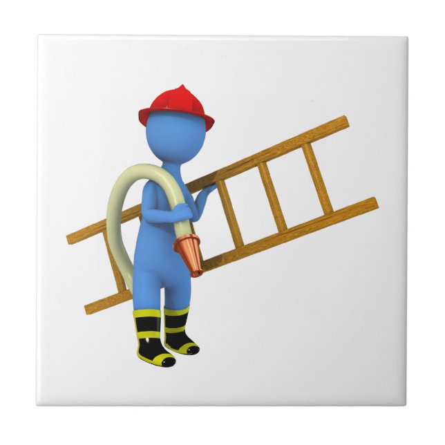 Azulejo De Cerámica Bombero (Frente)