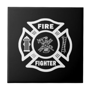 Azulejo De Cerámica Bombero maltés