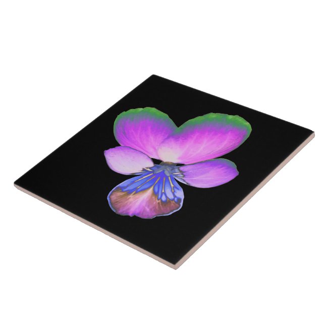 Azulejo De Cerámica Bonito Pansy Tile (Lado)