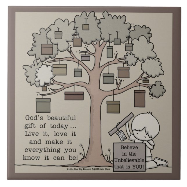 Azulejo De Cerámica Bonito regalo (Frente)