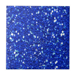 Azulejo De Cerámica Bonito Royal Blue Sparkly Purpurina Look