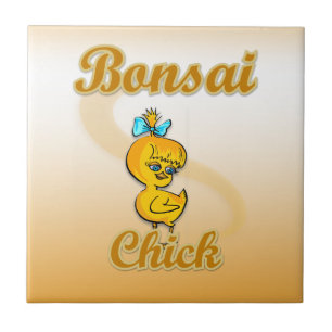 Azulejo De Cerámica Bonsai Chick