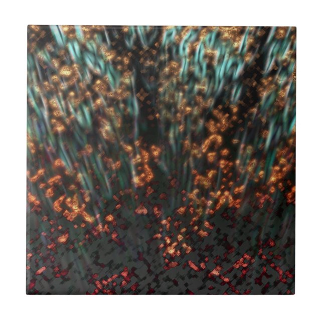 Azulejo De Cerámica Borealis de cobre (Frente)