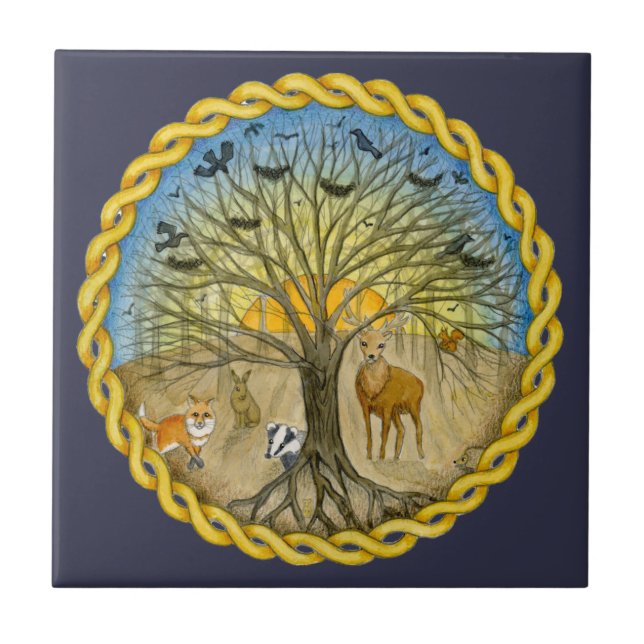 Azulejo De Cerámica Bosque (Frente)