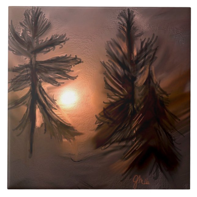 Azulejo De Cerámica Bosque (Frente)