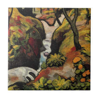 Azulejo De Cerámica Bosque arroyo de August Macke Expresionismo vintag