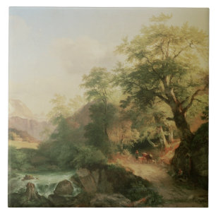 Azulejo De Cerámica Bosque cerca de Viena, 1852 (aceite en lona)