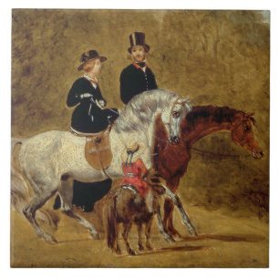 Azulejo De Cerámica Bosquejo de la reina Victoria, el príncipe