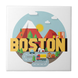 Azulejo De Cerámica Boston Como Destino