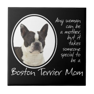 Azulejo De Cerámica Boston Terrier Mom Tile