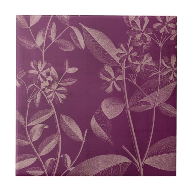 Azulejo De Cerámica Botánica moderna III (Frente)