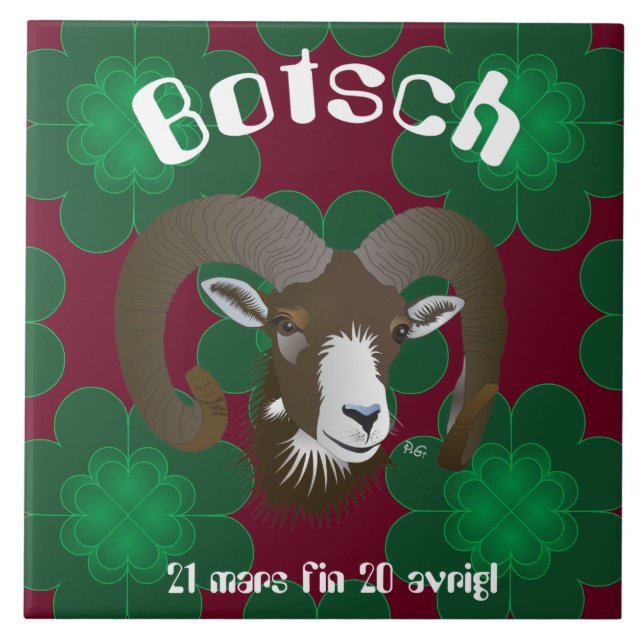 Azulejo De Cerámica Botsch 21 mars fin 20 Platta avrigl (Frente)