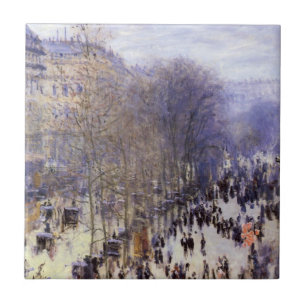 Azulejo De Cerámica Boulevard des Capucines por Claude Monet, Arte Fin