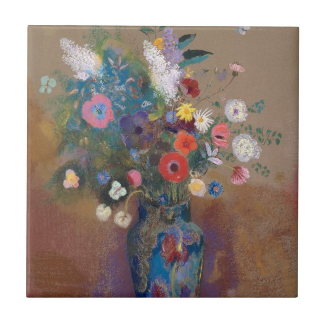 Azulejo De Cerámica Bouquet de flores (Frente)