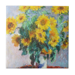 Azulejo De Cerámica Bouquet de girasoles, Claude Monet, 1880