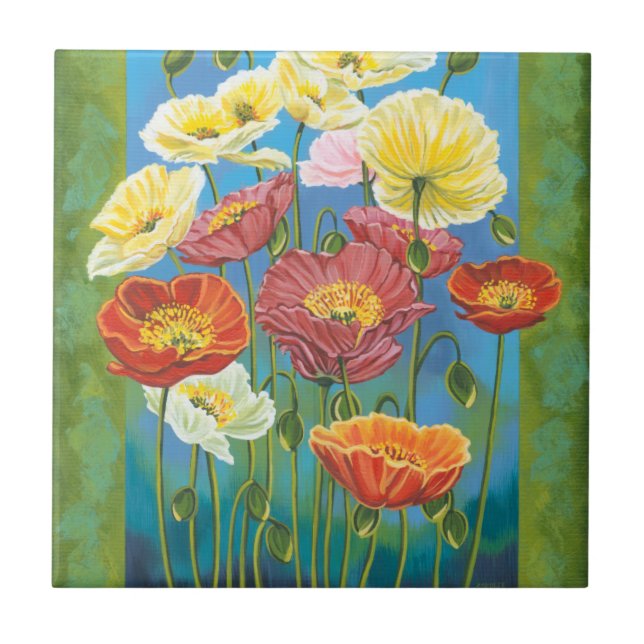 Azulejo De Cerámica Bouquet en la frontera I (Frente)