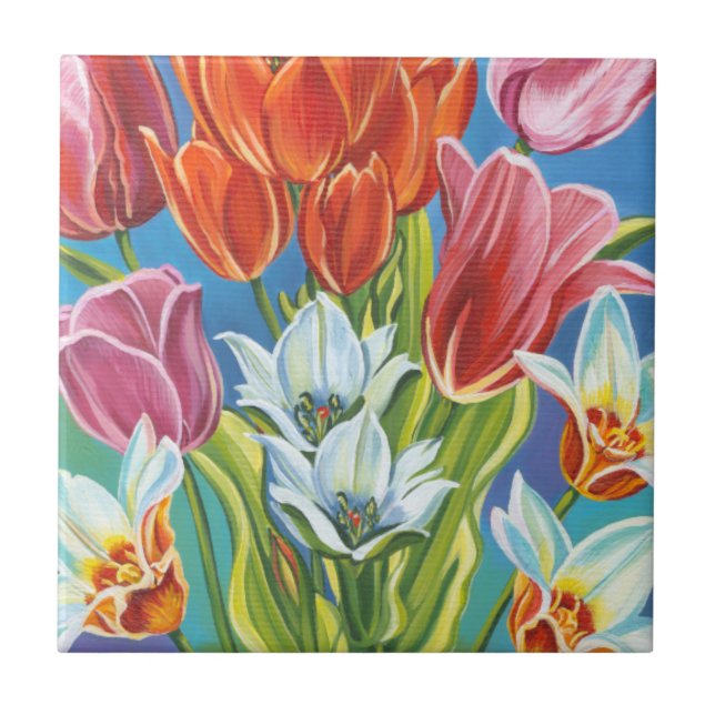 Azulejo De Cerámica Bouquet en la frontera III (Frente)
