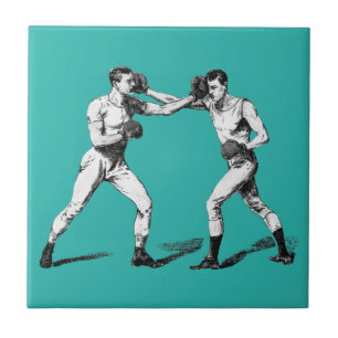 Azulejo De Cerámica Boxeo de época