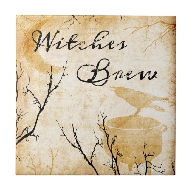 Azulejo De Cerámica Breve de brujas (Frente)