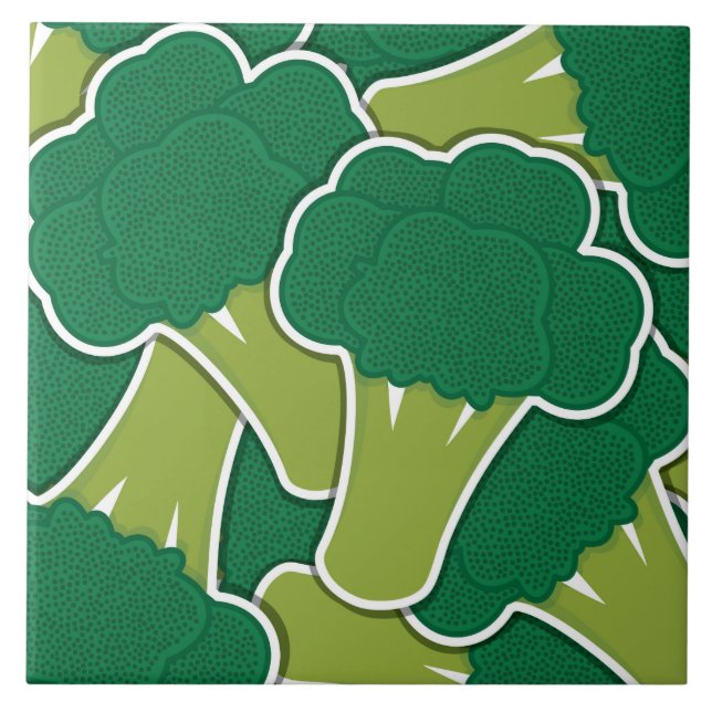 Azulejo De Cerámica Broccoli funky (Frente)