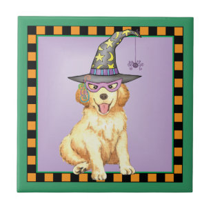 Azulejo De Cerámica Bruja dorada