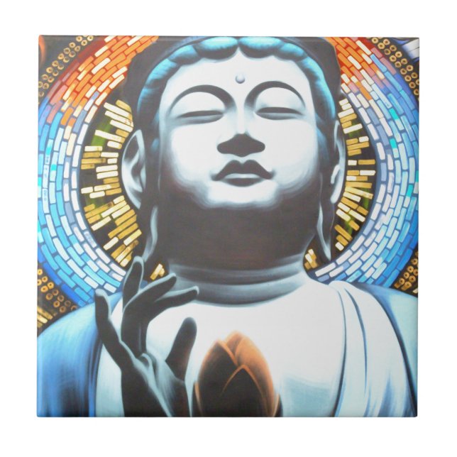 Azulejo De Cerámica Buda (Frente)