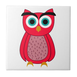 Azulejo De Cerámica Búho