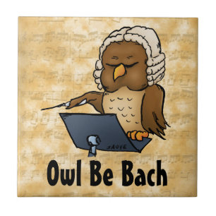 Azulejo De Cerámica Búho será Bach