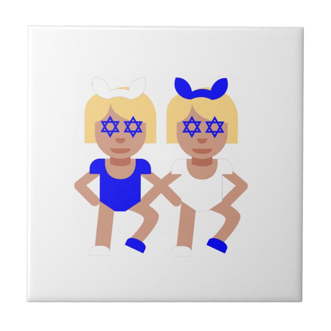 Azulejo De Cerámica bunny ears hanukkah (Frente)