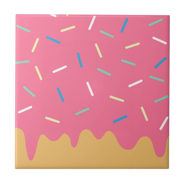 Azulejo De Cerámica Buñuelo rosado (Frente)