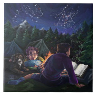 Azulejo De Cerámica Caballeros de Verano