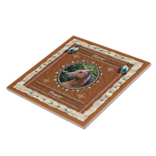 Azulejo De Cerámica Caballo - Poder - Tile cerámico