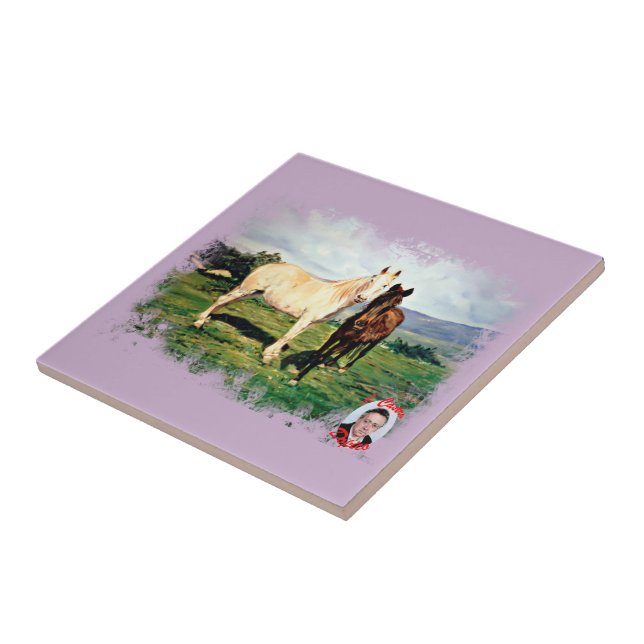 Azulejo De Cerámica Caballos/Cabalos/Horses (Lado)