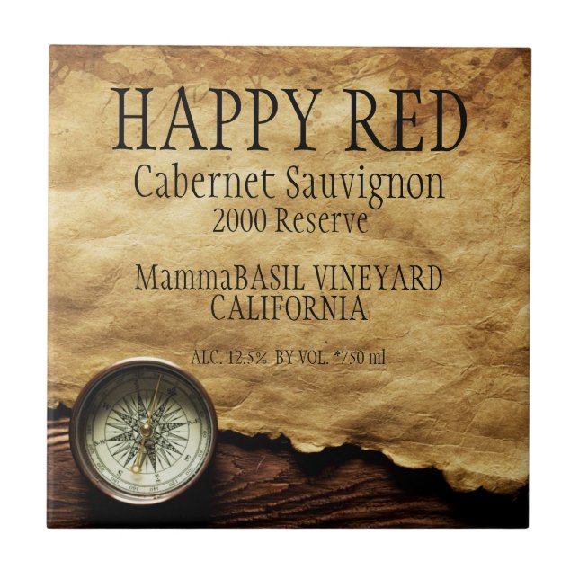 Azulejo De Cerámica ¡Cabernet Sauvignon Tile! (Frente)