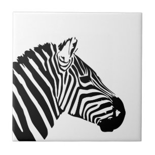 Azulejo De Cerámica Cabeza de cebra