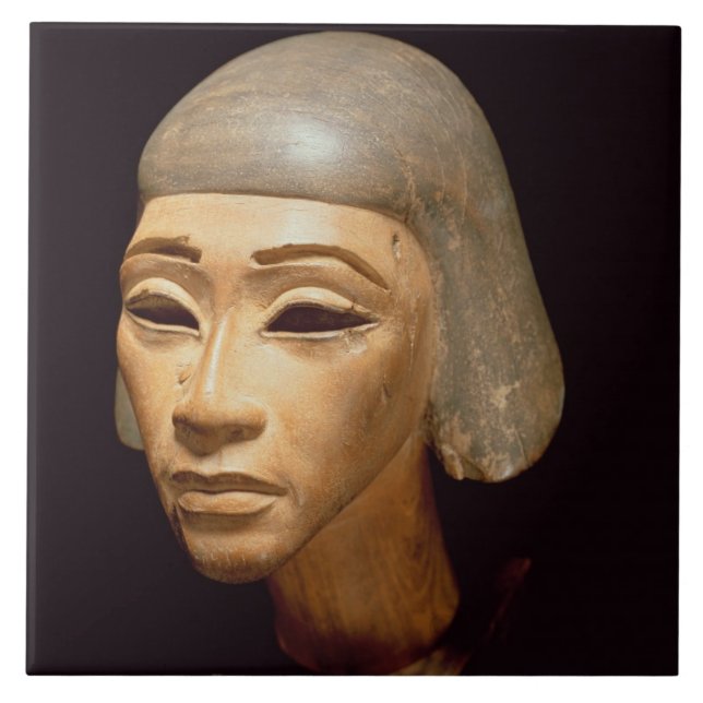 Azulejo De Cerámica Cabeza de un arpista, de diga EL-Amarna, (Frente)