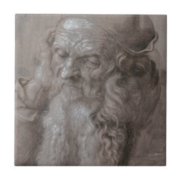 Azulejo De Cerámica Cabeza de un viejo hombre de Albrecht Durer