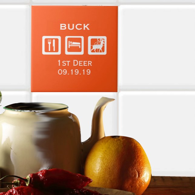 Azulejo De Cerámica Cacería personalizada de sueño de comer primero Ke (Subido por el creador)