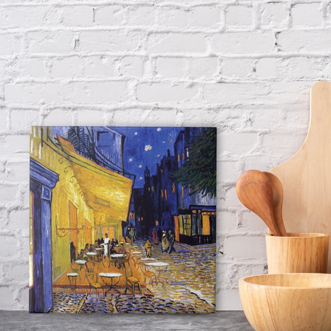 Azulejo De Cerámica Cafe Terrace Cityscape Vincent van Gogh (Subido por el creador)
