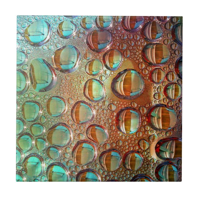 Azulejo De Cerámica Caídas en arco iris (Frente)