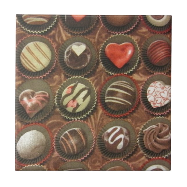 Azulejo De Cerámica Caja de chocolate (Frente)