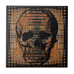 Azulejo De Cerámica Calavera