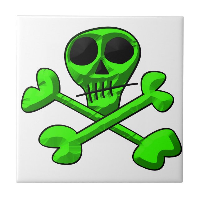 Azulejo De Cerámica Calavera (Frente)