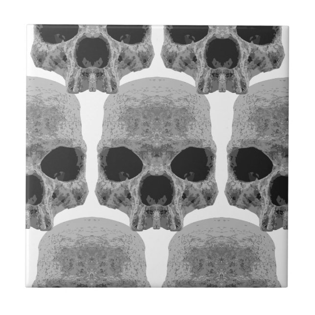 Azulejo De Cerámica Calaveras de gótico (Frente)