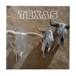 Azulejo De Cerámica Calaveras de vaca TEXAS-Longhorn